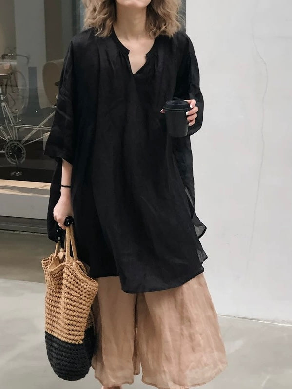 Linen Tea Dress Shirt for Women - gallery