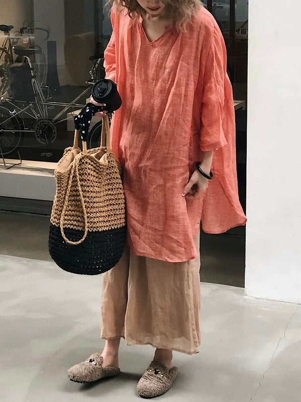 Linen Tea Dress Shirt for Women - gallery