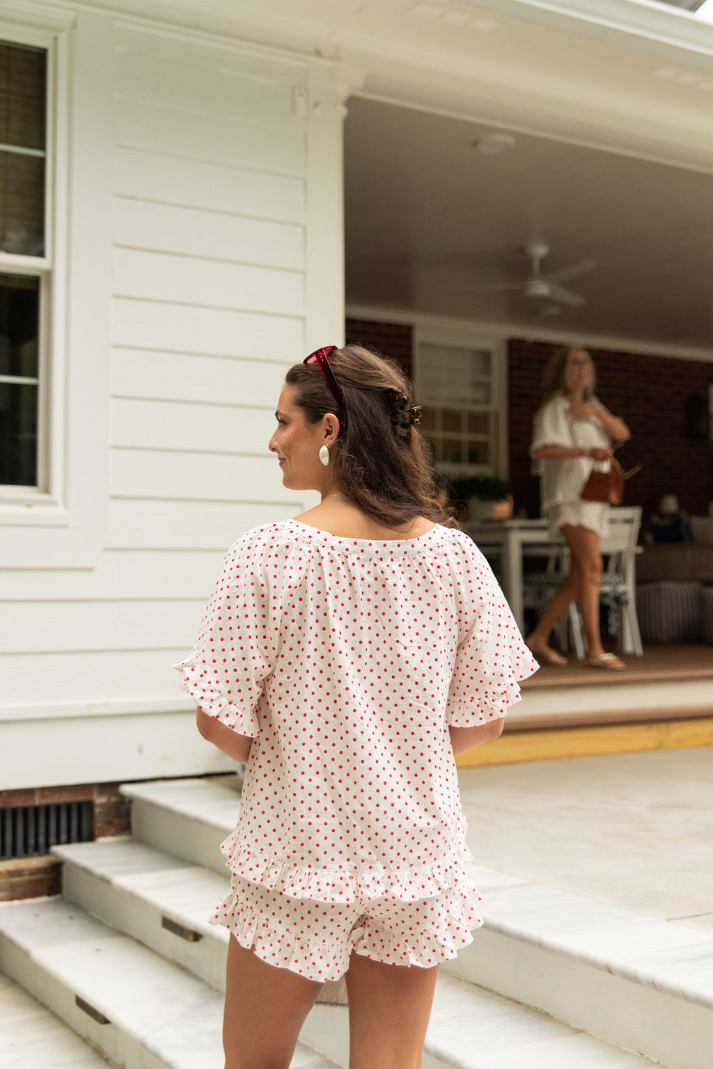 Tallulah Dot Ruffle Top for Women - gallery