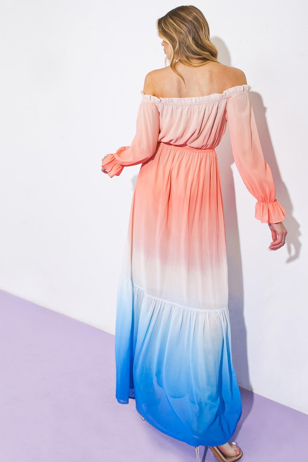 Enchant My Love Woven Off-Shoulder Maxi Dress for Women — detail