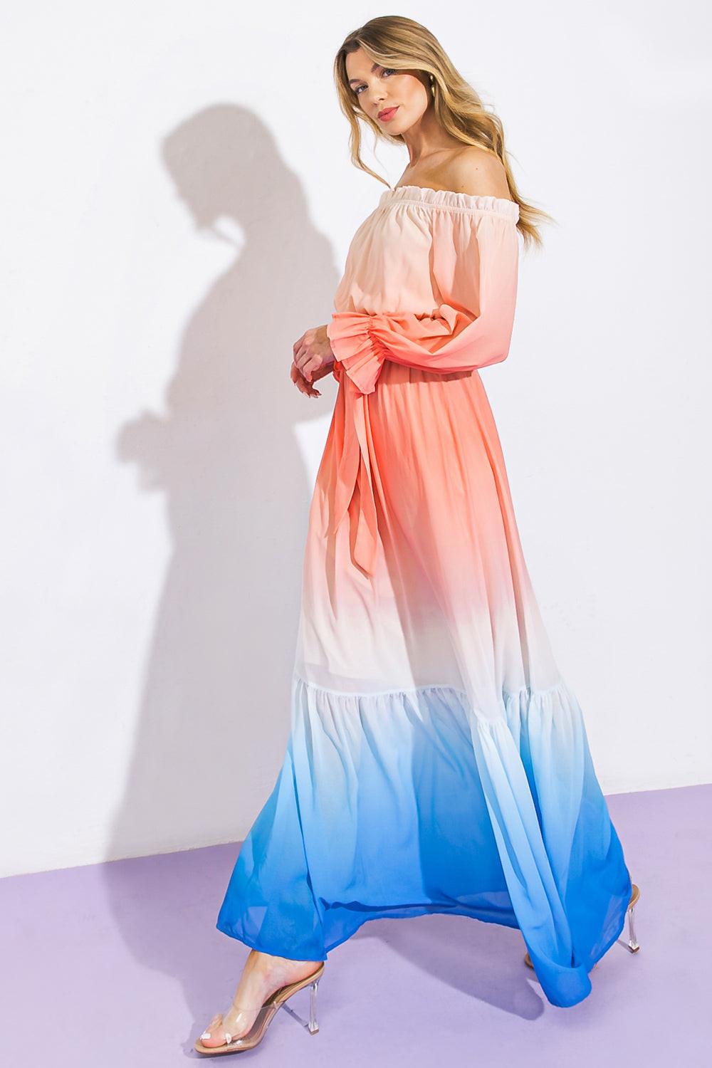 ENCHANT MY LOVE WOVEN MAXI DRESS — gallery