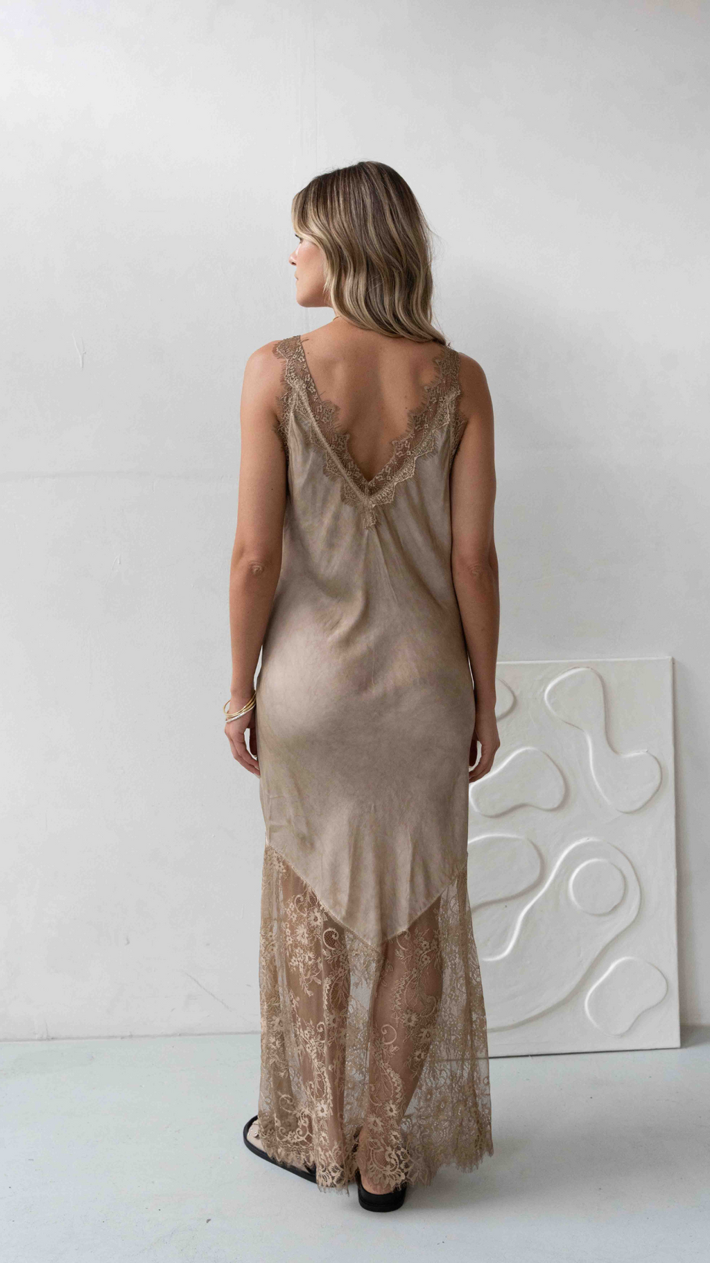 Solange Slip Dress - Sand - gallery