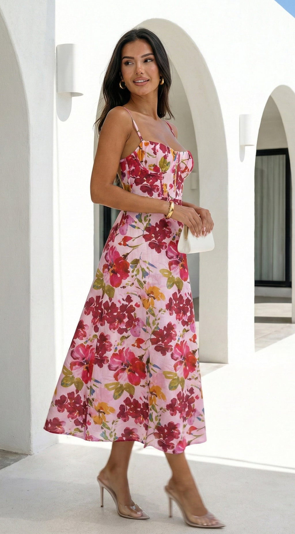 Floréa Bodice Floral Maxi Dress - Pink — gallery