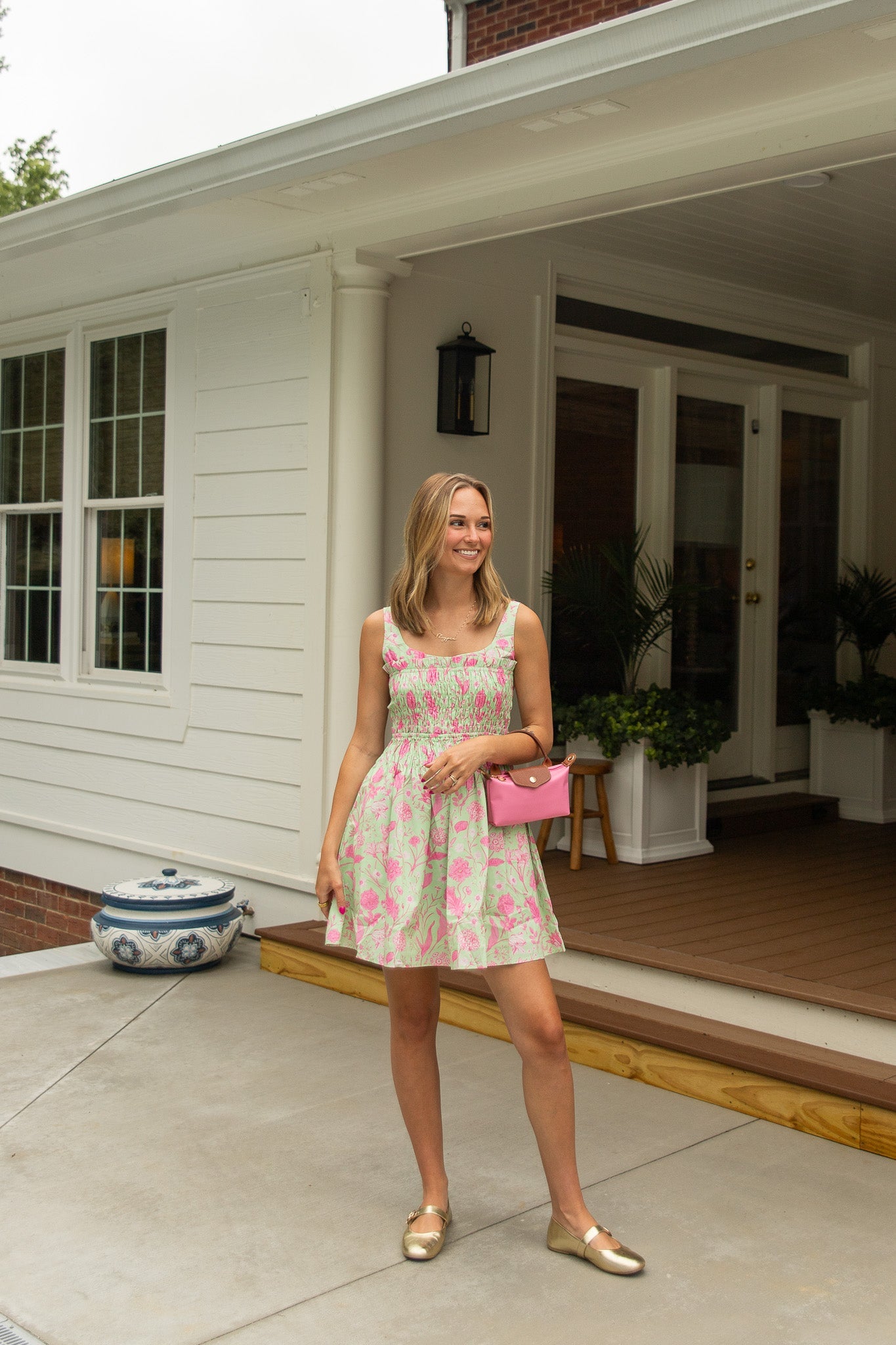 Sylvia Smocked Floral Midi Dress for Women - gallery