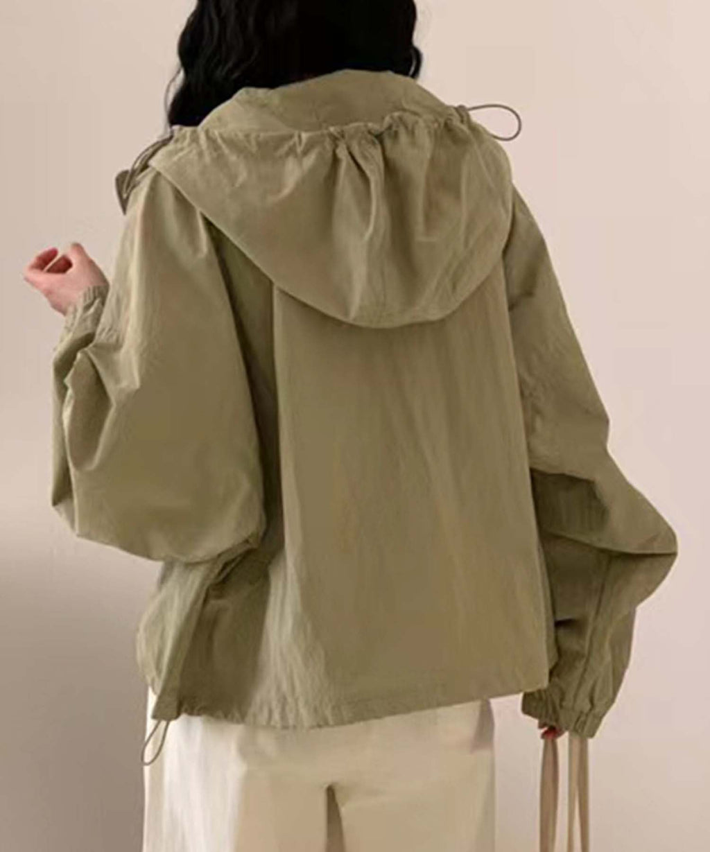 Nylon Hooded Short Jacket for Women - gallery