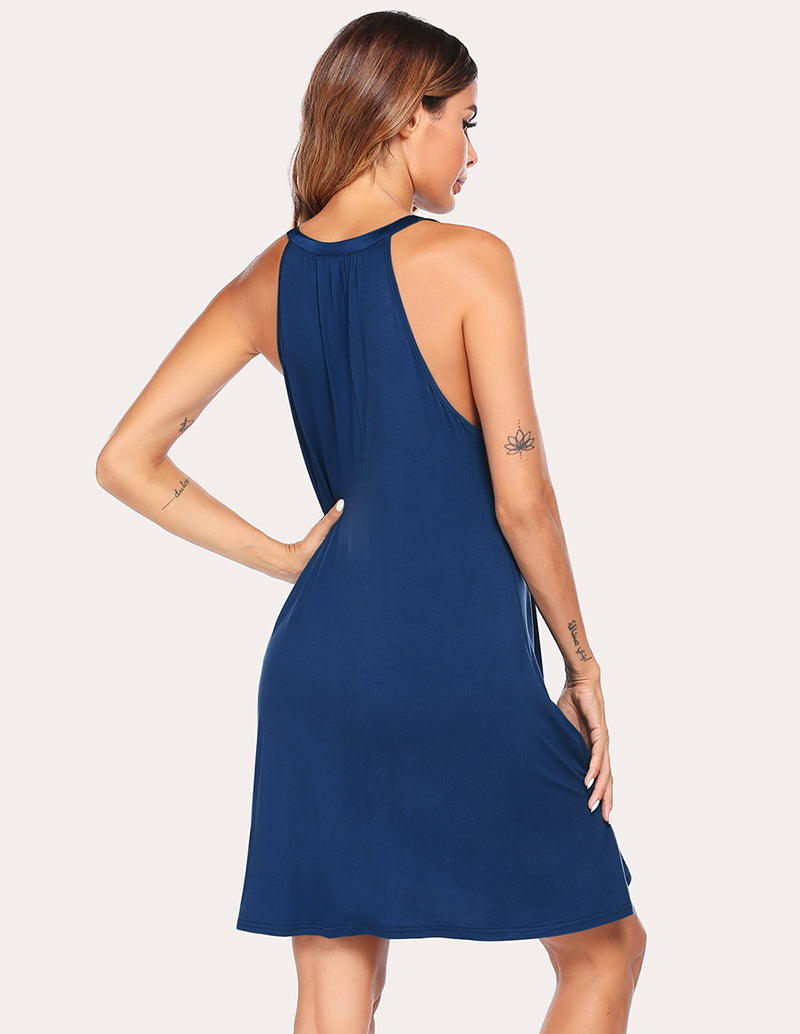 Cold Shoulder Racerback Night Dress - gallery