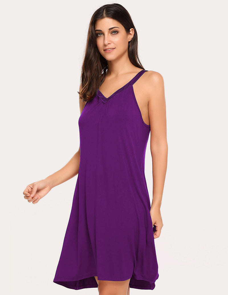Cold Shoulder Racerback Night Dress - gallery