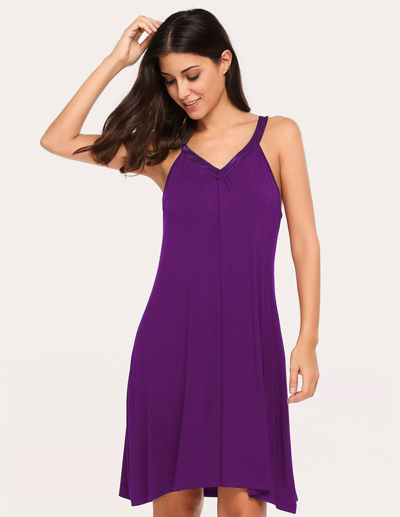 Cold Shoulder Racerback Night Dress - gallery