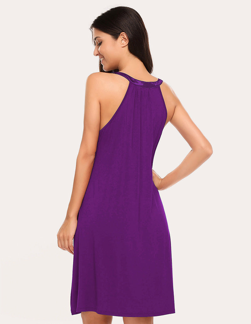Cold Shoulder Racerback Night Dress - gallery