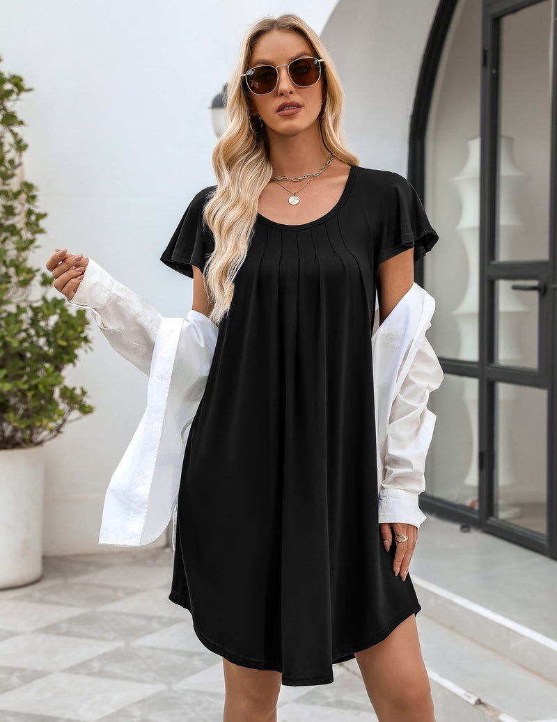 Pleated Comfy Sleep Dress - gallery