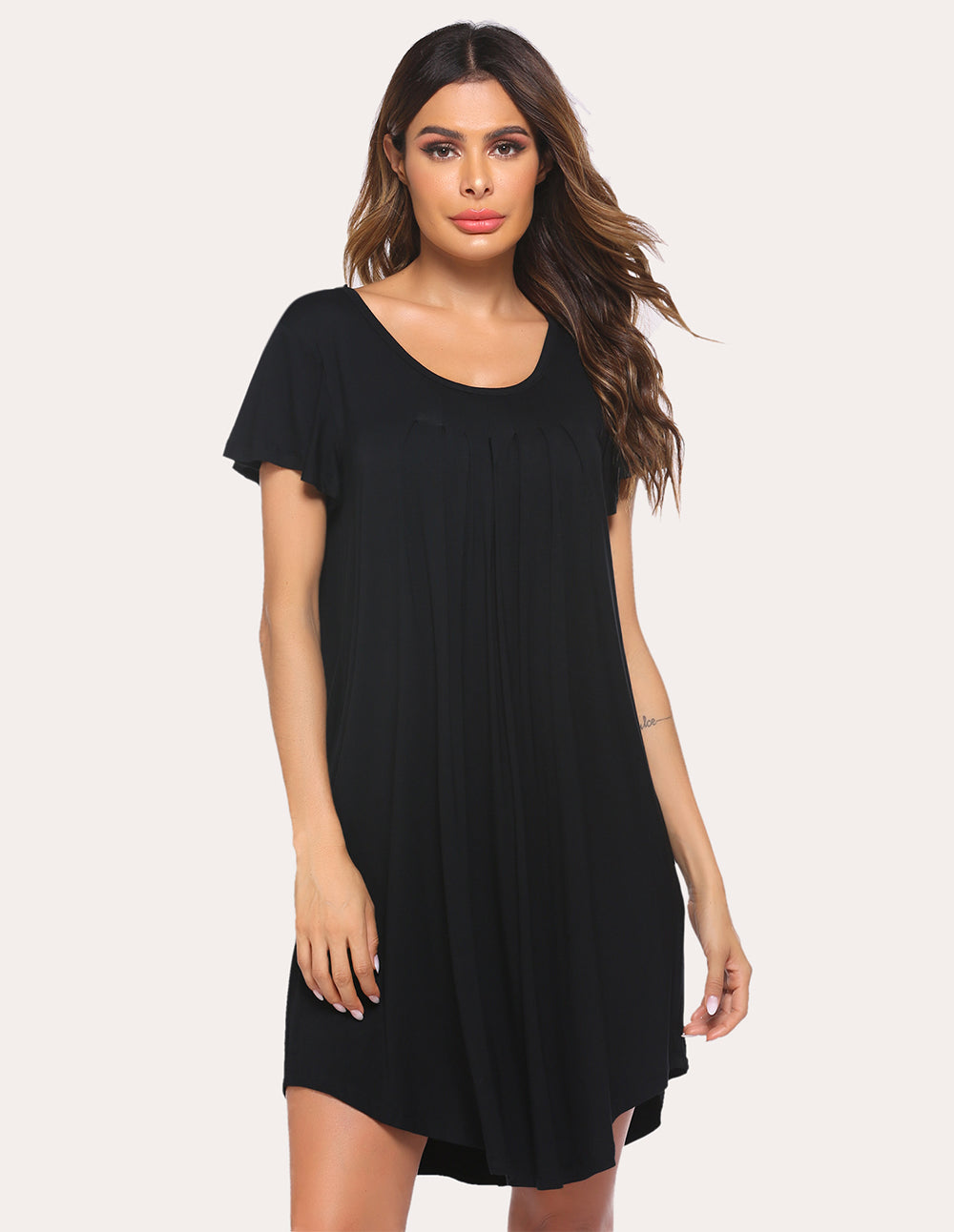 Pleated Comfy Sleep Dress - gallery