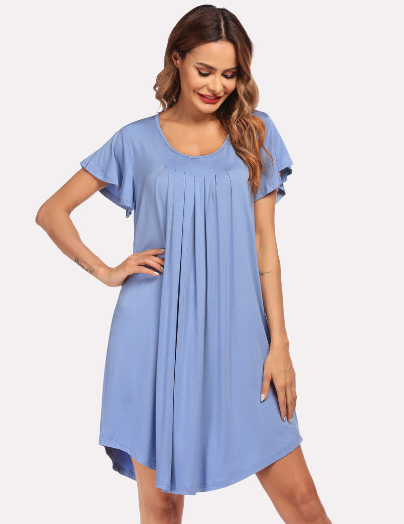 Pleated Comfy Sleep Dress - gallery