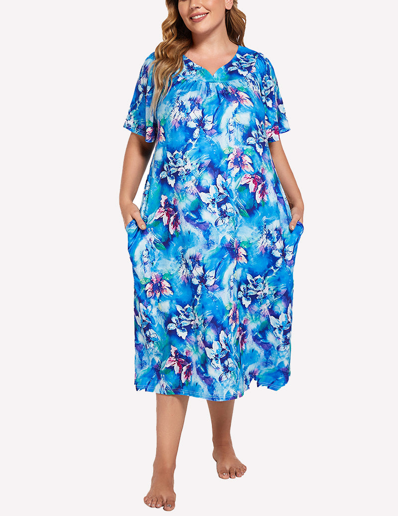 Short Sleeve Lounger Nightgown - gallery