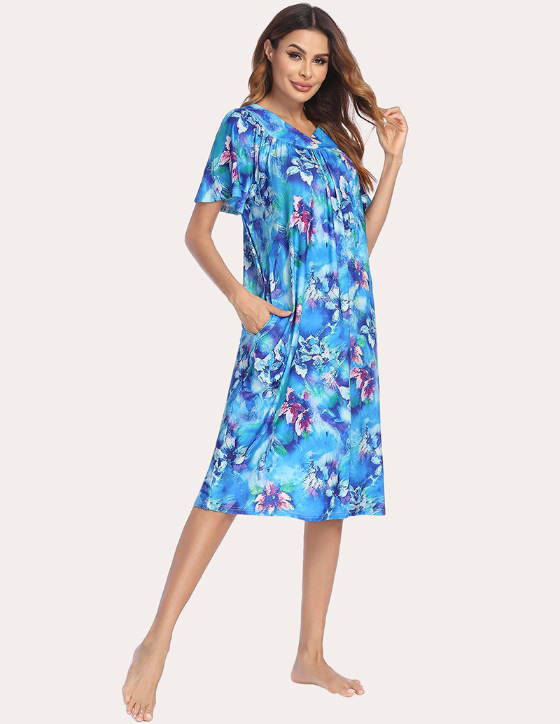 Short Sleeve Lounger Nightgown - gallery