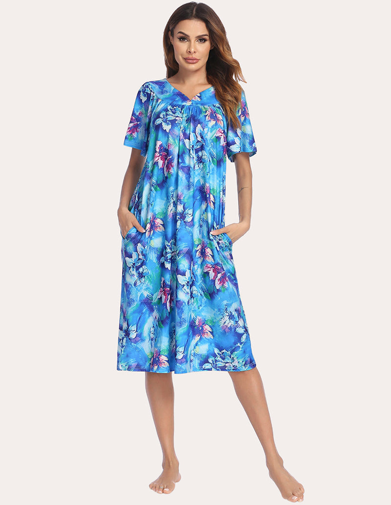 Short Sleeve Lounger Nightgown - gallery