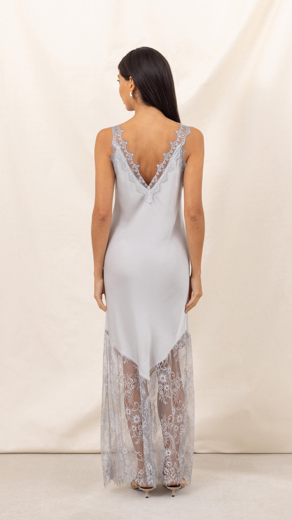 Solange Slip Dress - Pearl - gallery
