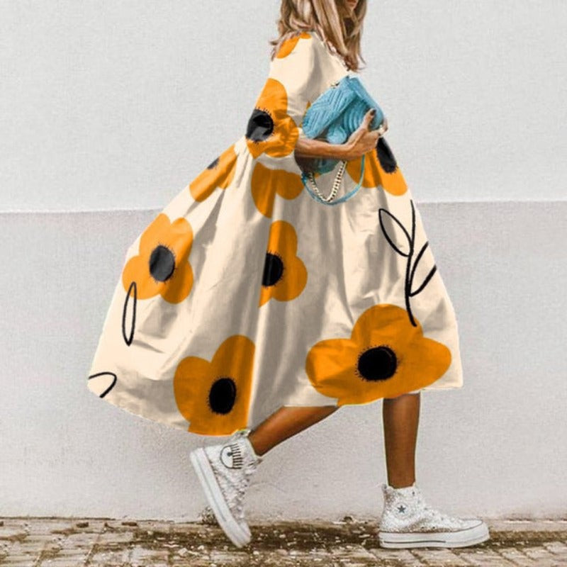Summer Dress with Floral Pattern