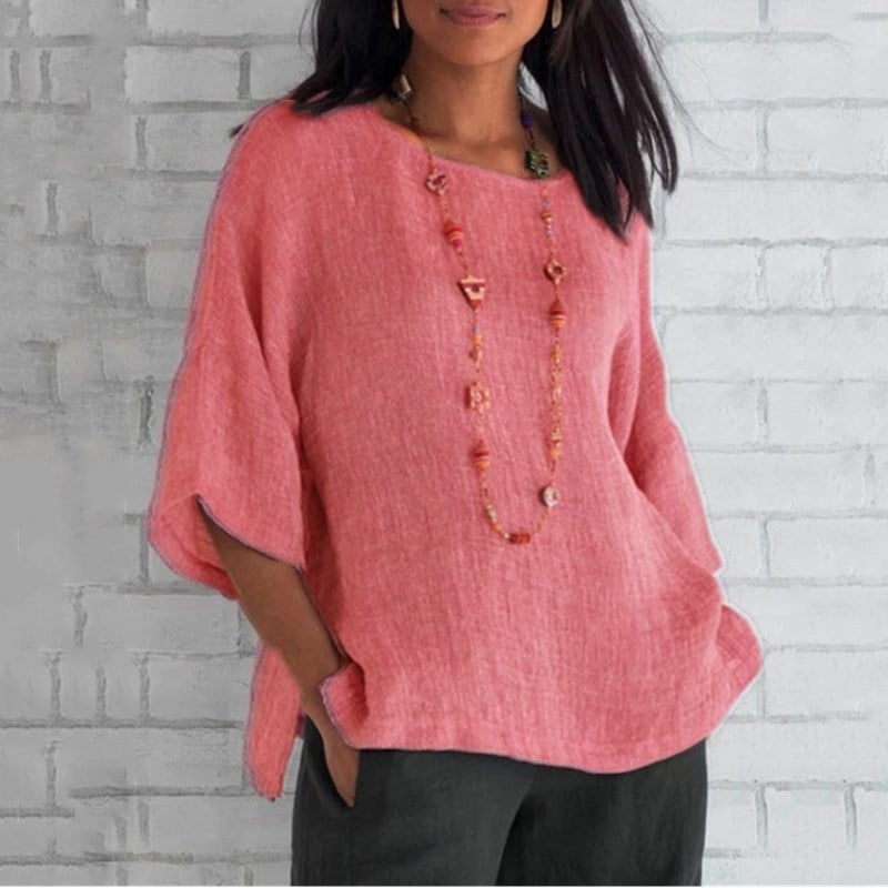 Xandra Loose Round-Neck Top for Women