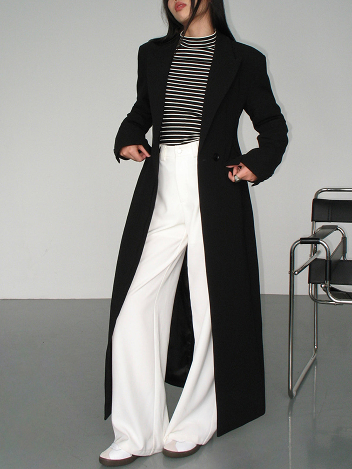 Collar Pocket Blazer Coat for Women - gallery