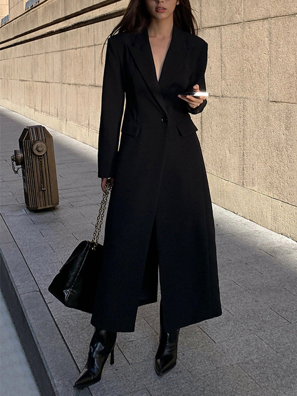 Collar Pocket Blazer Coat for Women - gallery