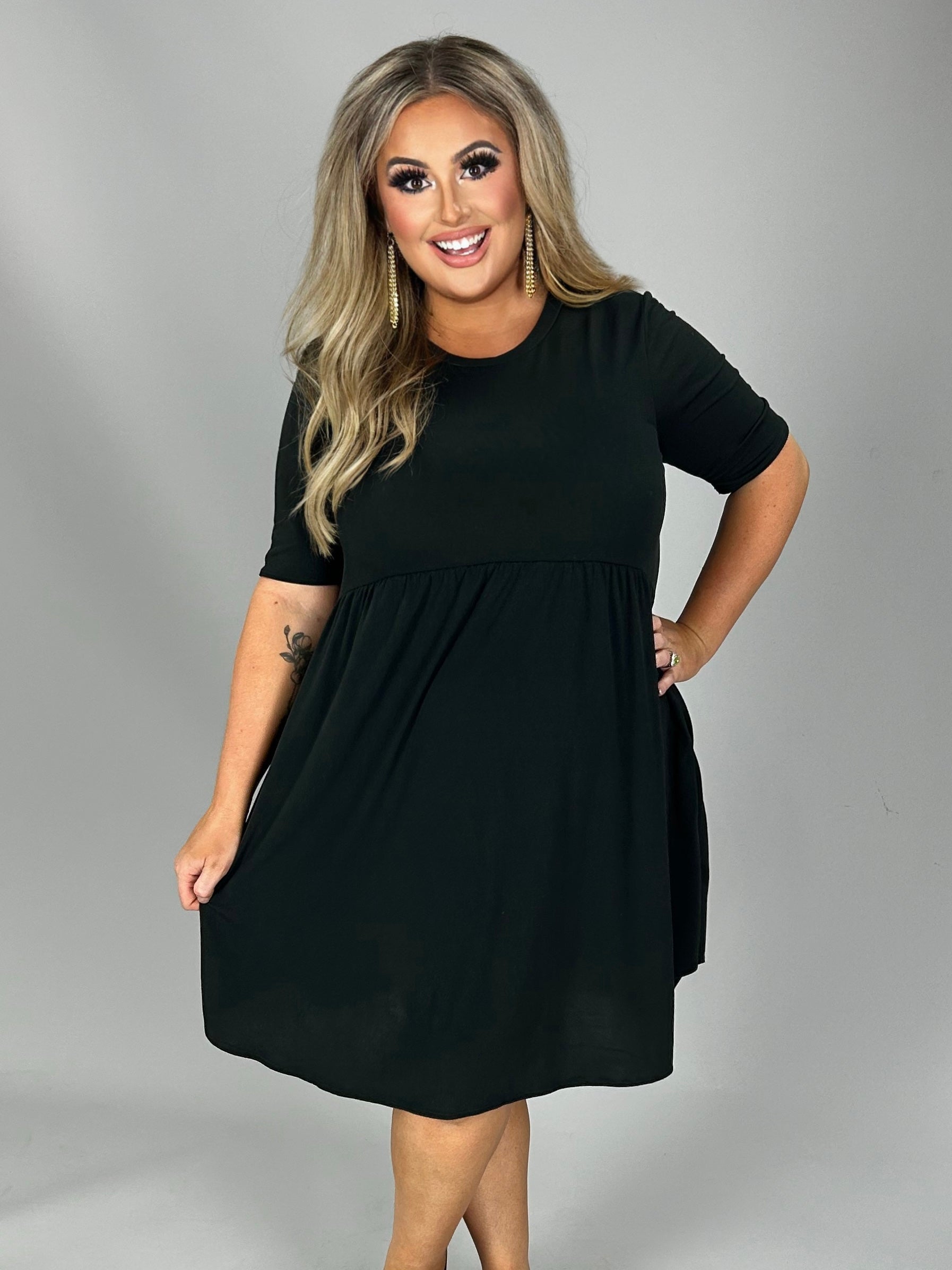Midnight Hour Black Babydoll Dress for Women - gallery