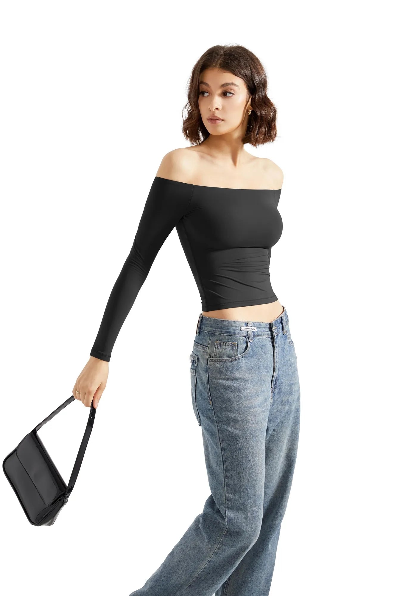 Buttery Soft Off-Shoulder Long-Sleeve Shirt for Women - gallery