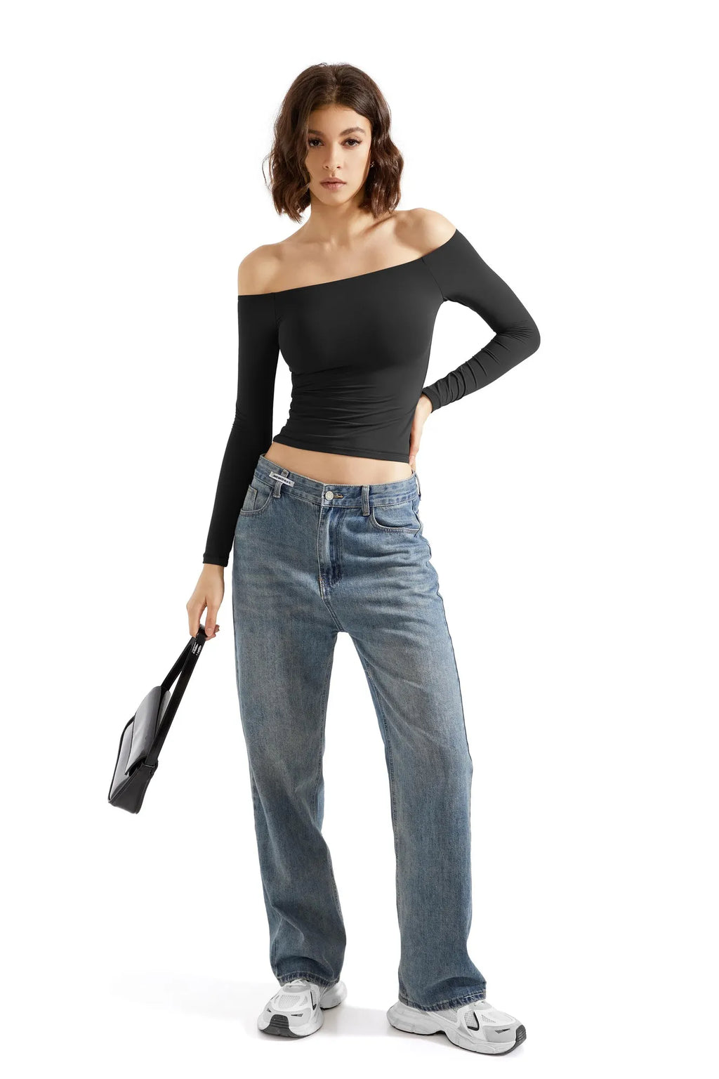 Buttery Soft Off-Shoulder Long-Sleeve Shirt for Women - gallery