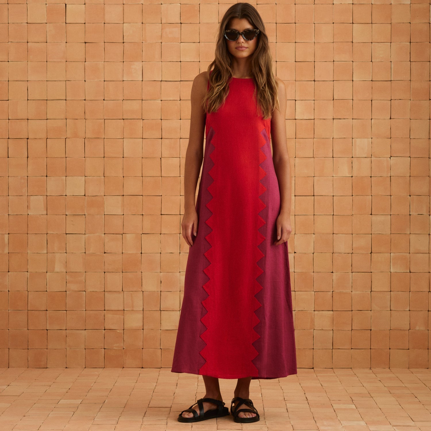 Binnie Dress In Foxglove Rosa — gallery