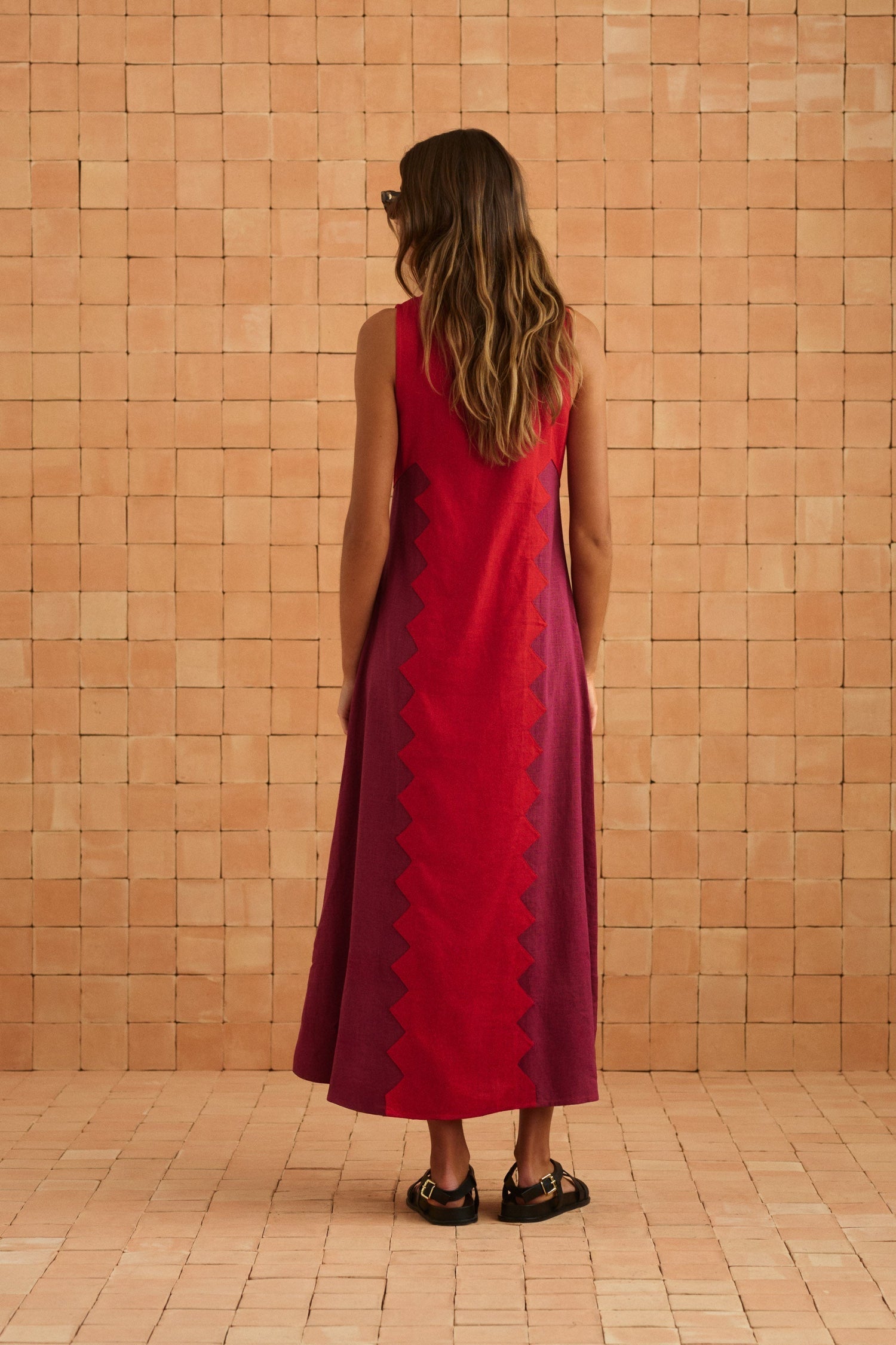 Binnie Dress In Foxglove Rosa — gallery