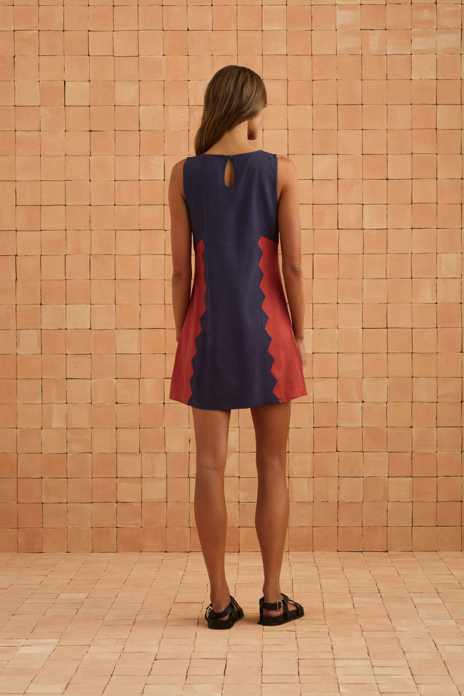 Binnie Mini Dress In Foxglove — gallery