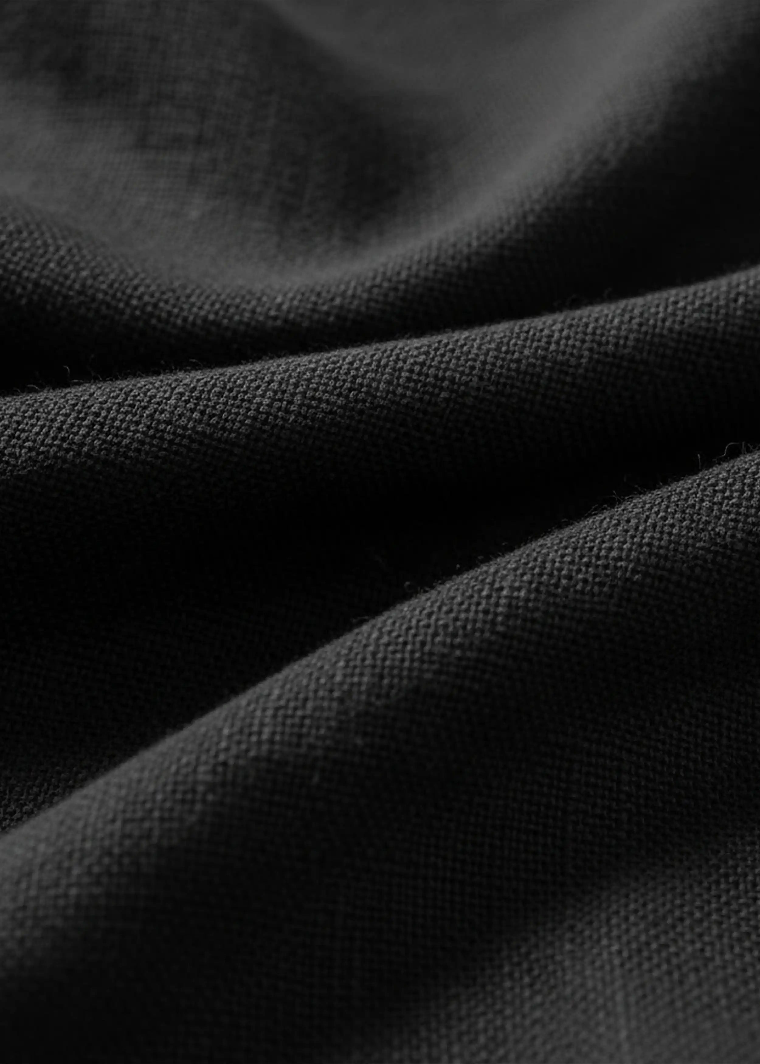 Craig Pure Linen V-Neck Shirt in Black for Men - gallery