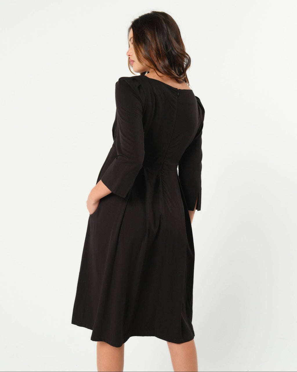 Sarah Empire Maternity & Nursing Dress in TENCEL (Regular & Petite) — gallery