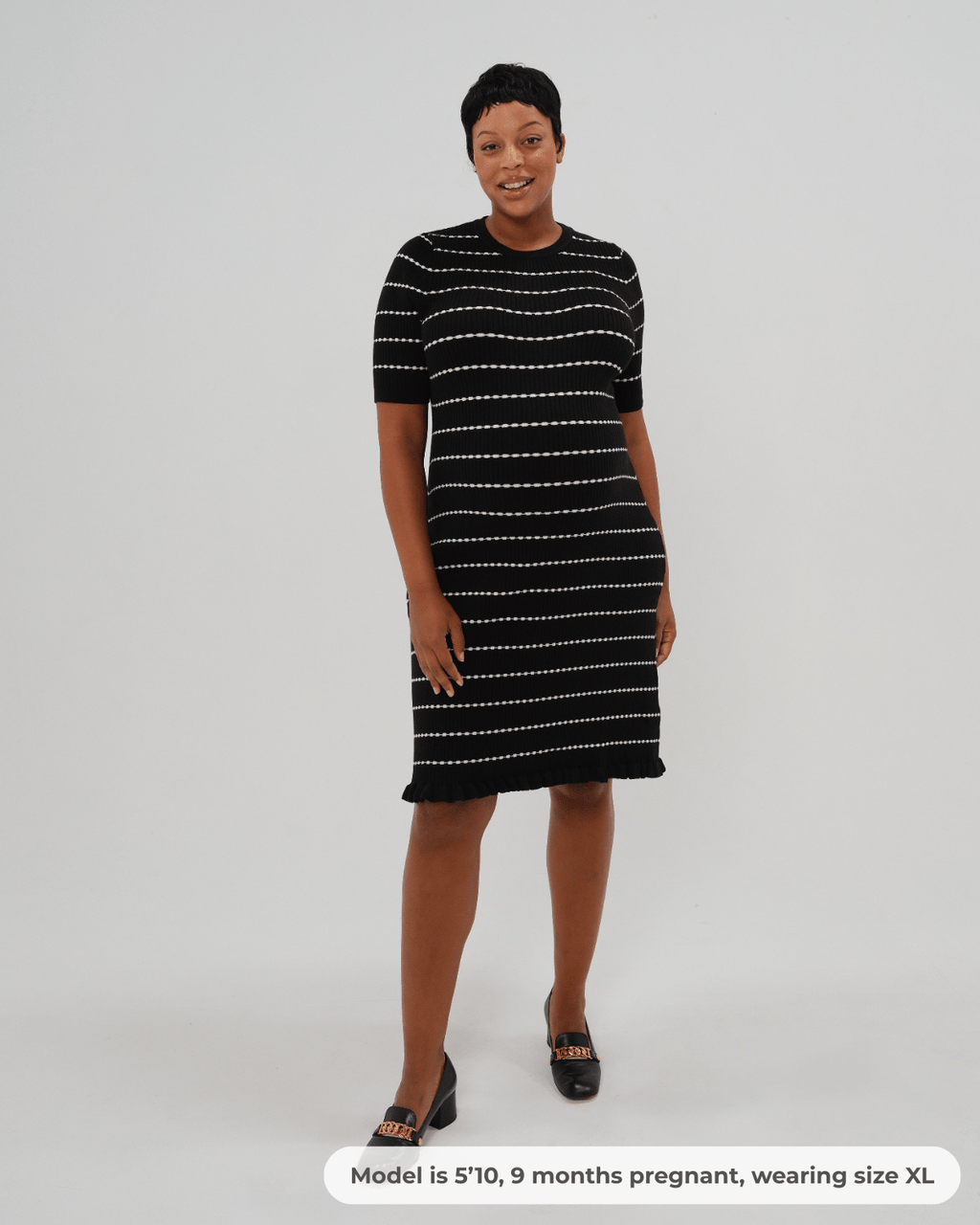 MARION ReNew - Louie Striped Knit Maternity & Nursing Dress — gallery