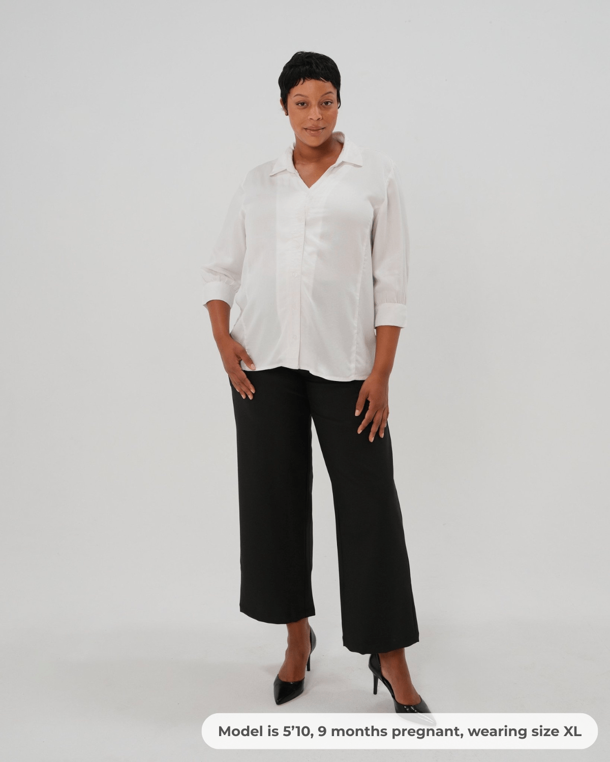 No-Gap Maternity Nursing Button Down Shirt in TENCEL (Regular & Petite) — gallery