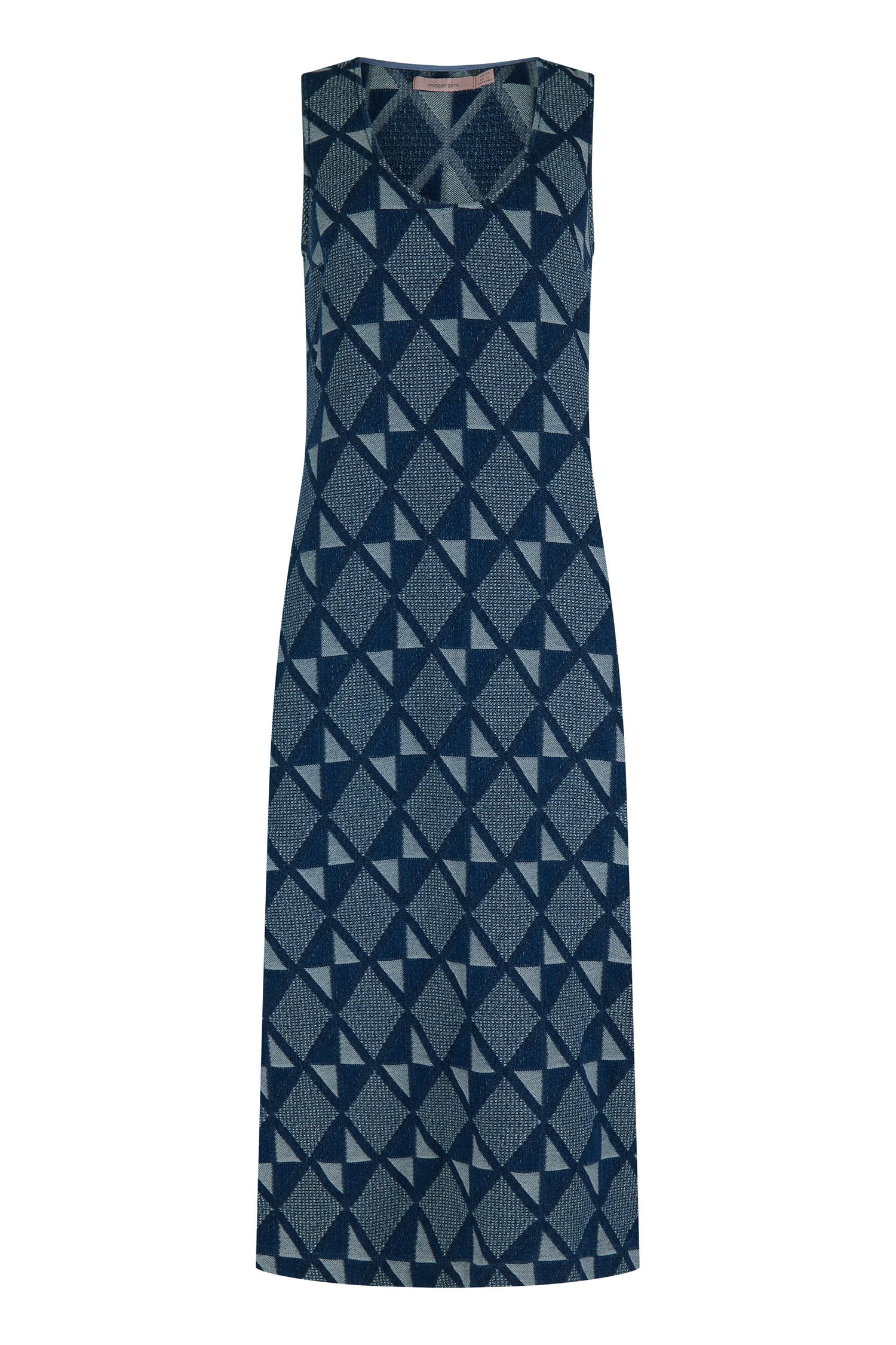 Courtney Dress In Abstract Denim — gallery