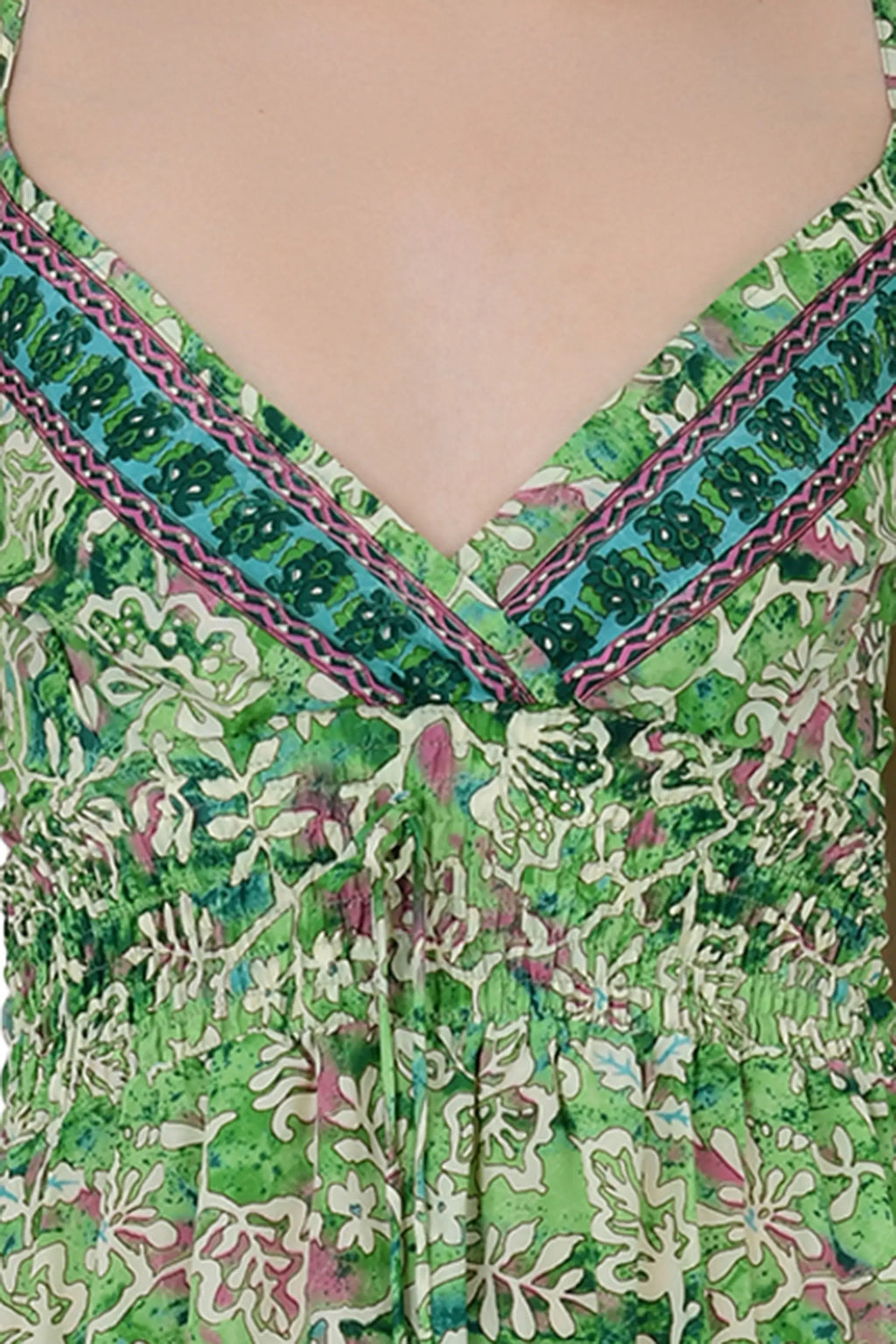 Boho Silk Open-Back High-Low Maxi Dress for Women — Floral - gallery
