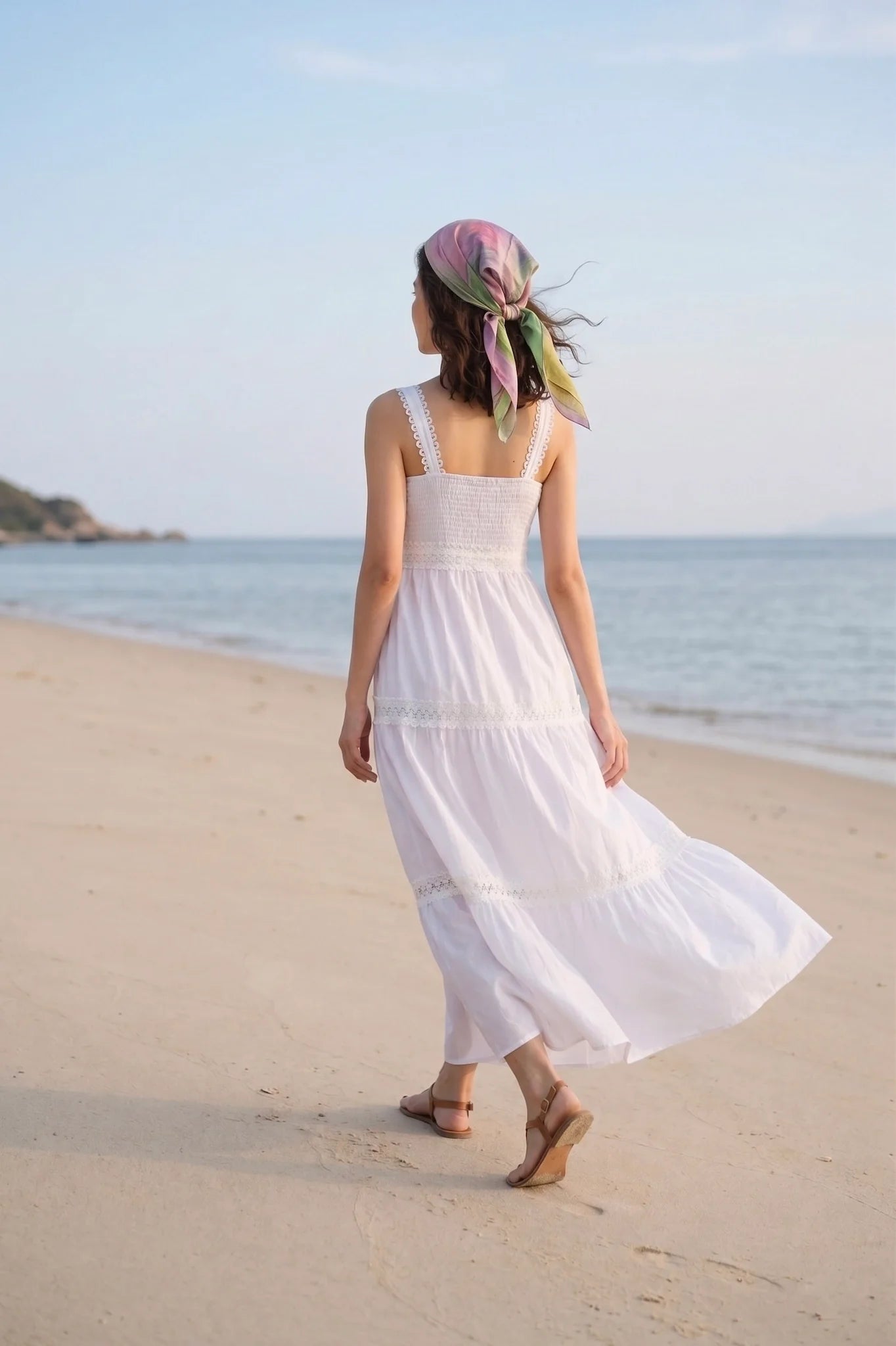 Everyday Cotton Maxi Dress for Women — Relaxed White Silhouette - gallery