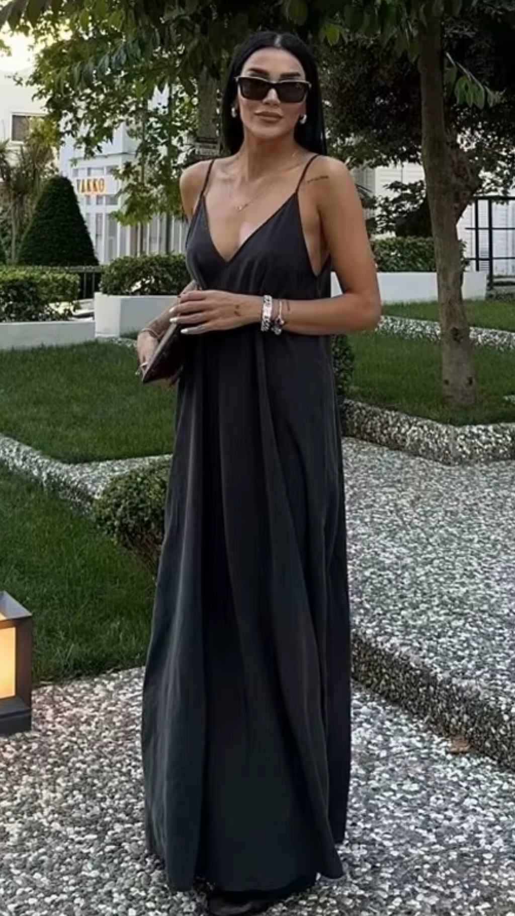 Backless V-Neck Spaghetti Strap Maxi Dress for Women