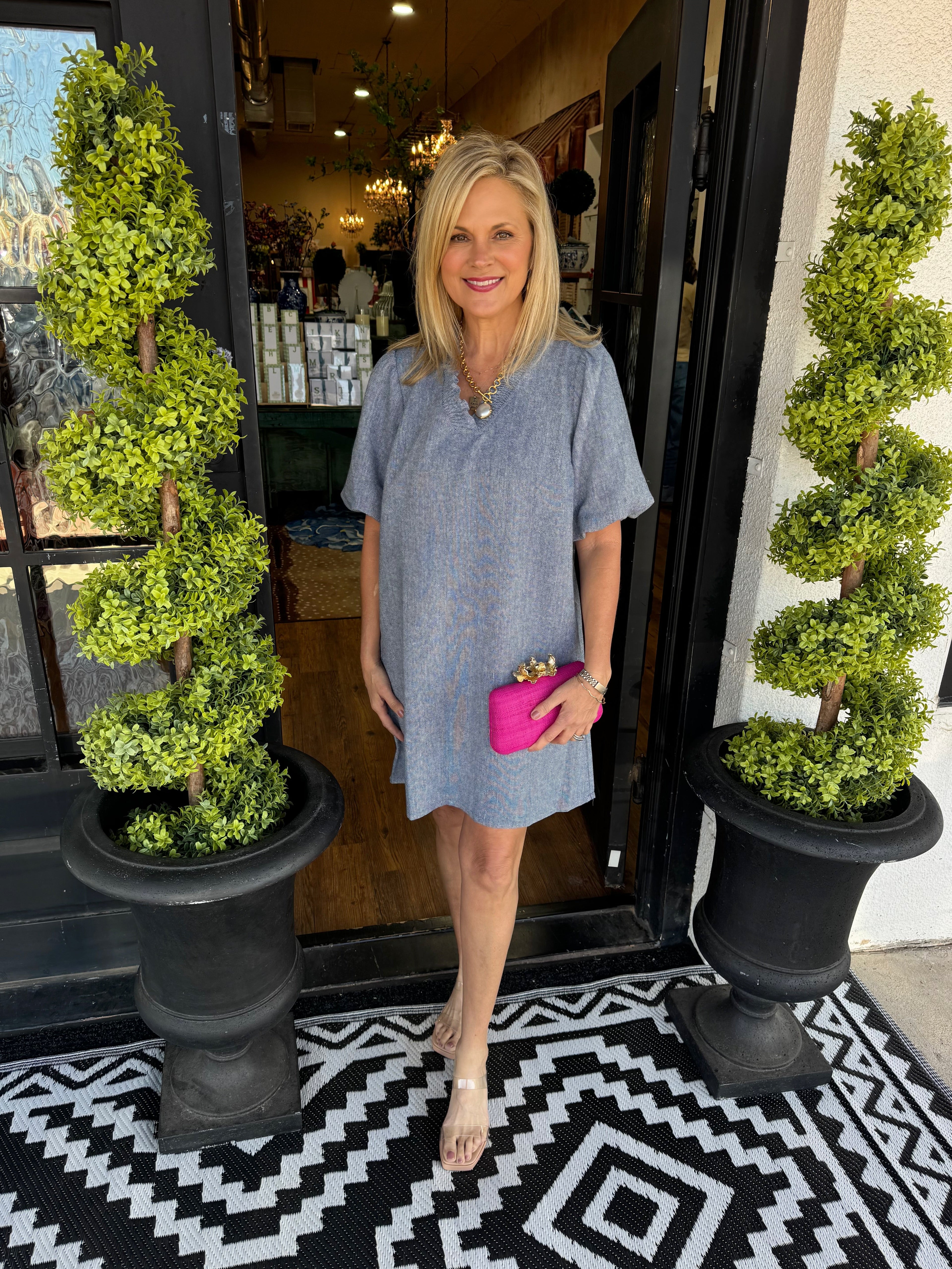 Tracy Dress - Denim Blue