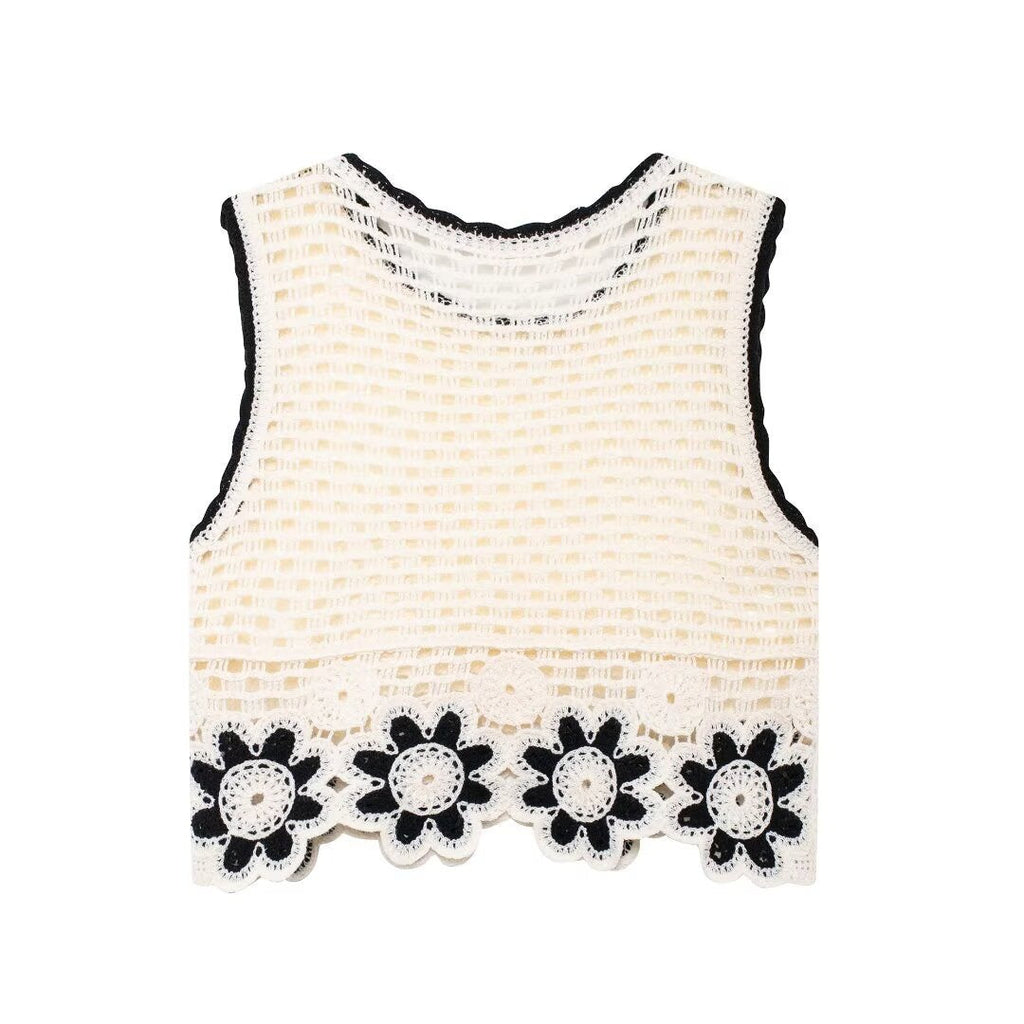 Edra Crochet Holiday Coord Top & Pant Set for Women - gallery