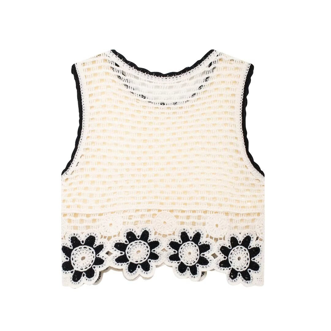 Edra Crochet Holiday Coord Top & Pant Set for Women - gallery