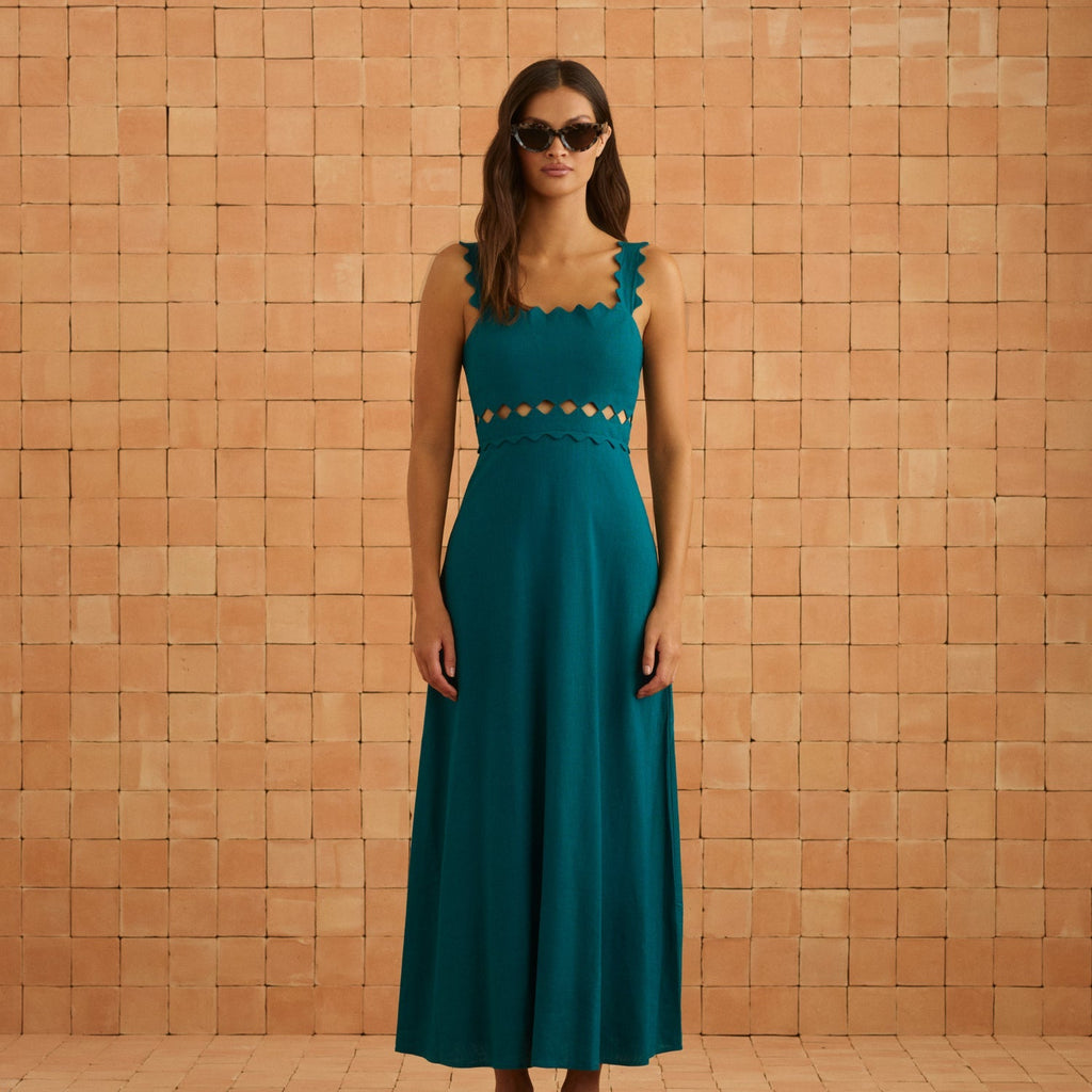 Evelyn Dress In Jade — gallery