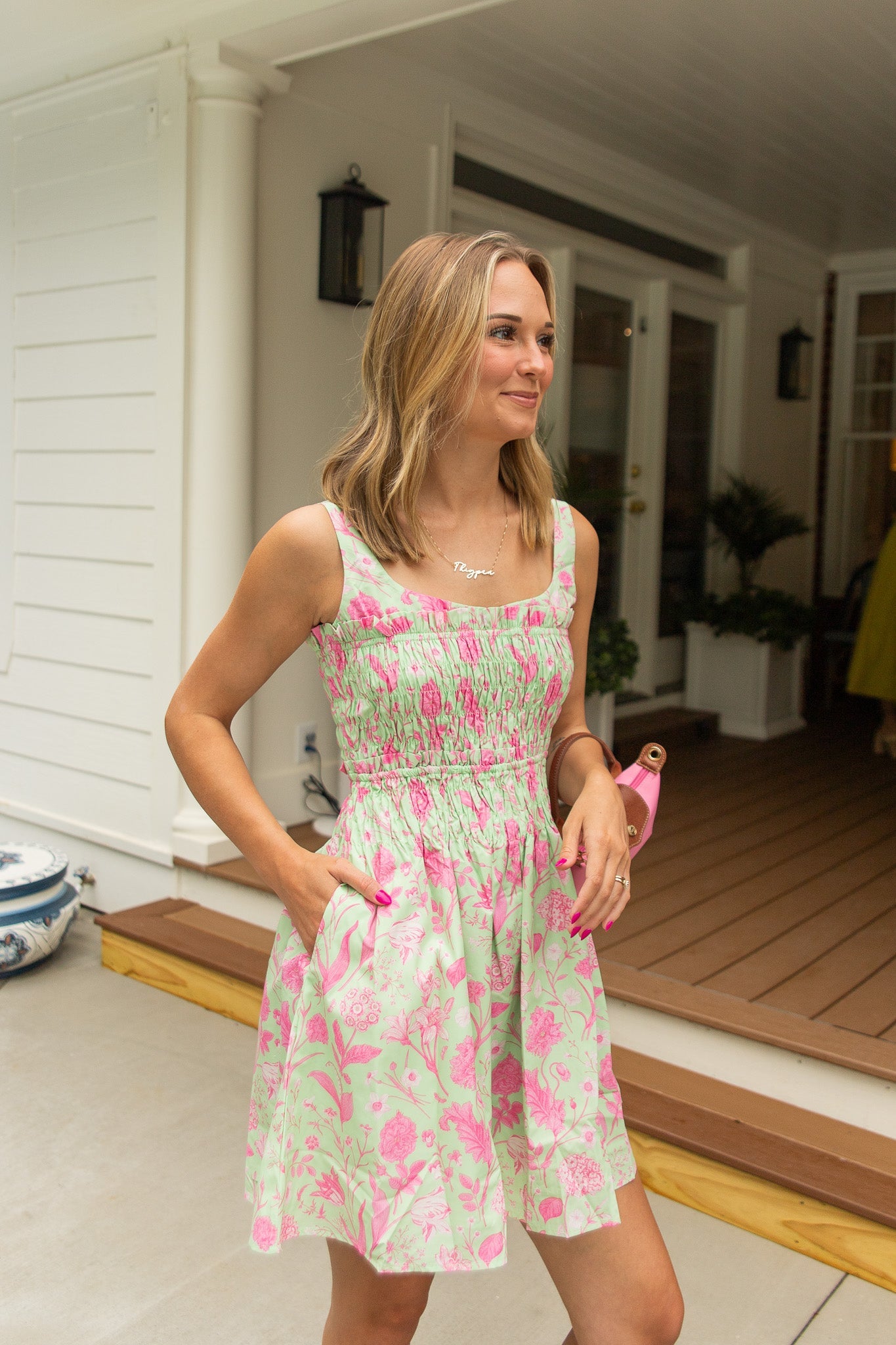 Sylvia Smocked Floral Midi Dress for Women - gallery