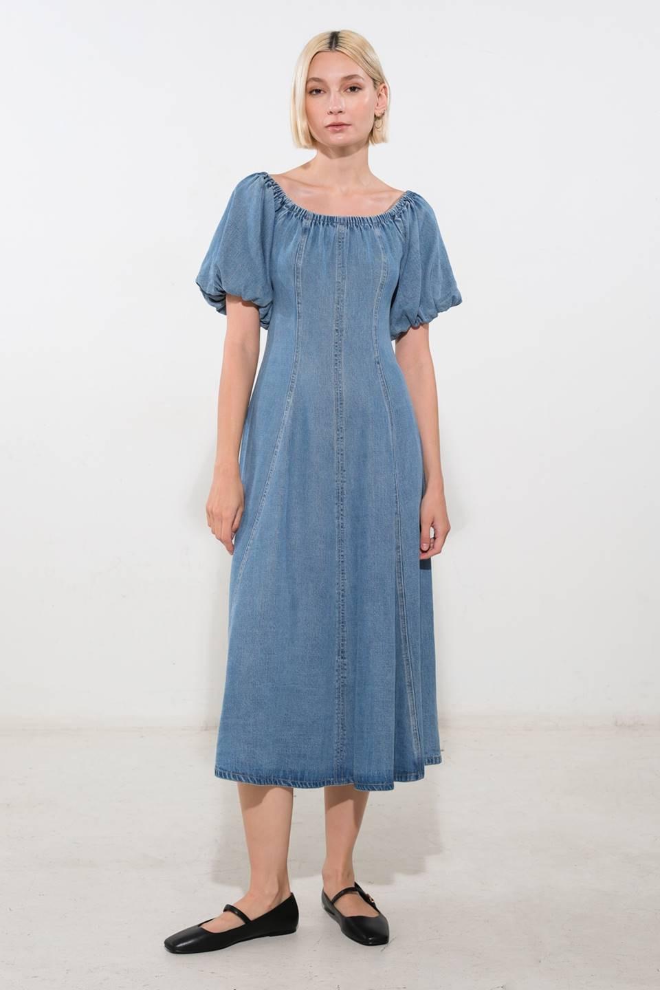 COASTAL CUTIE TENCEL MIDI DRESS — gallery