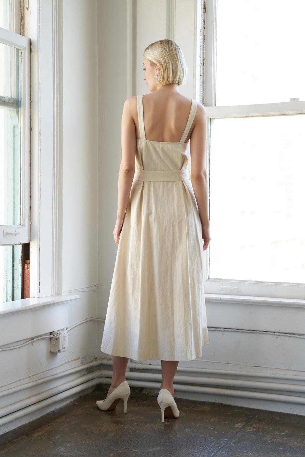 CALIFORNIA DREAMING WOVEN MIDI DRESS — gallery