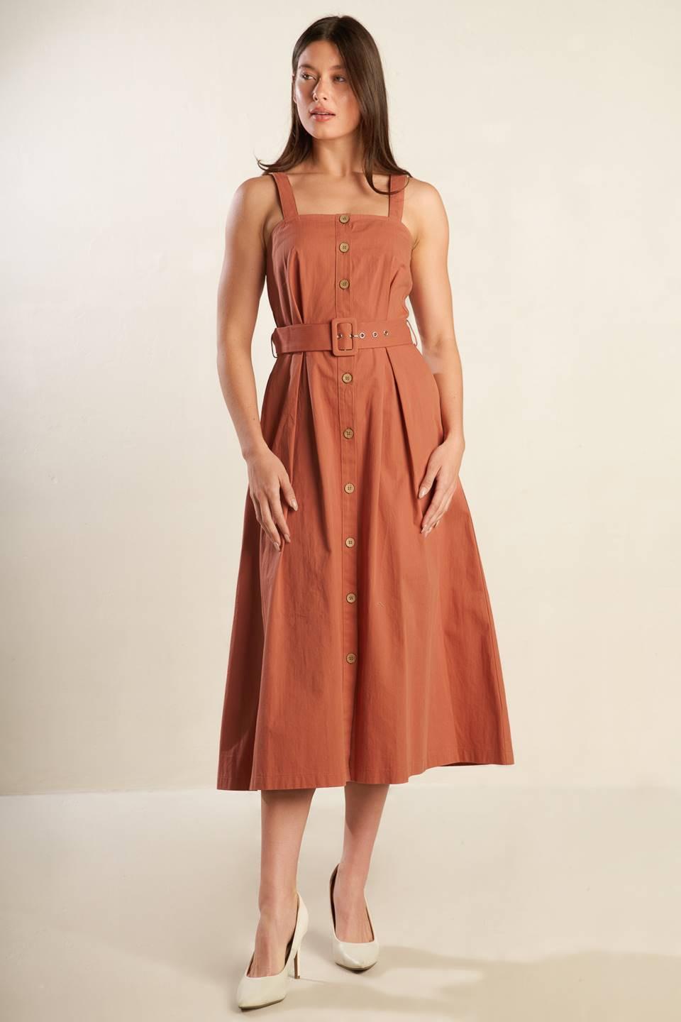 CALIFORNIA DREAMING WOVEN MIDI DRESS — gallery
