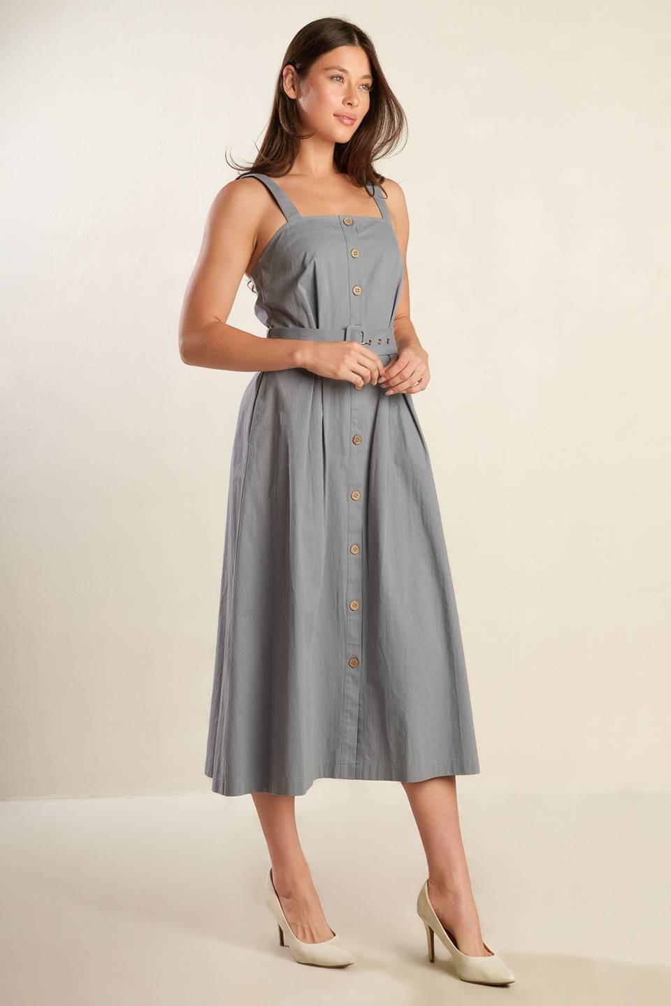 CALIFORNIA DREAMING WOVEN MIDI DRESS — gallery