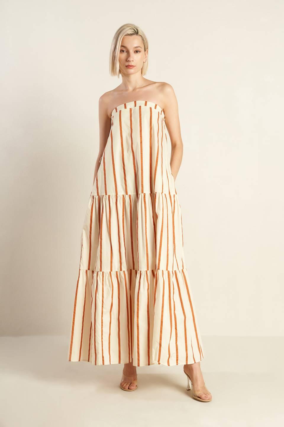 SWEET REMINISCENCE WOVEN MAXI DRESS — gallery