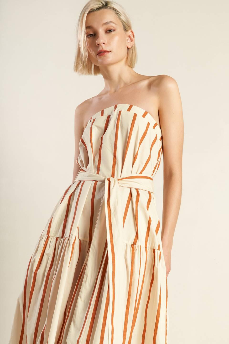 SWEET REMINISCENCE WOVEN MAXI DRESS — gallery