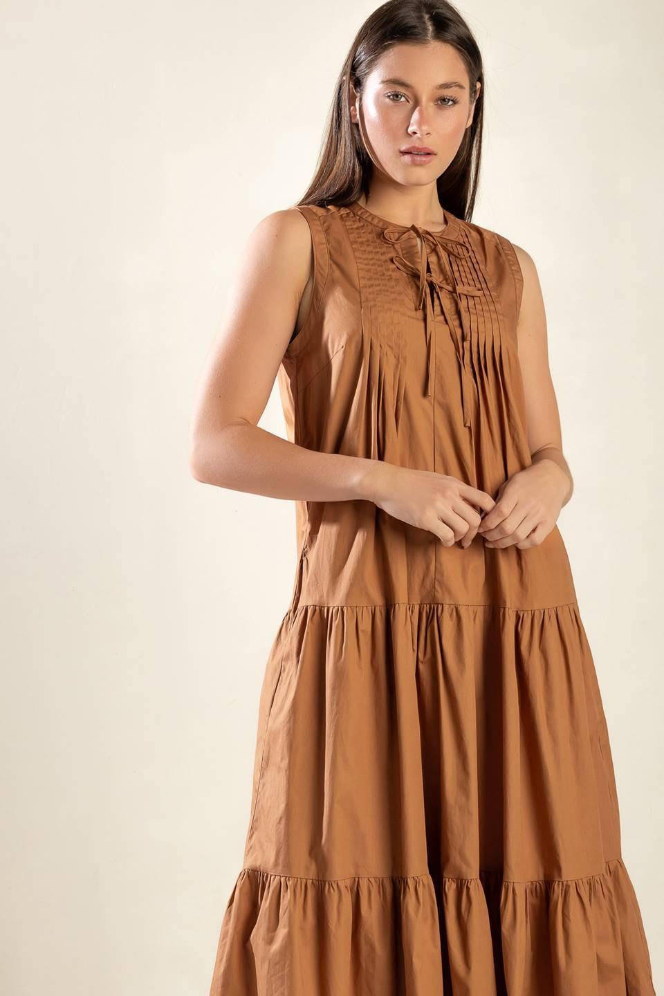 EVERYTHING I WANT WOVEN MIDI DRESS — gallery